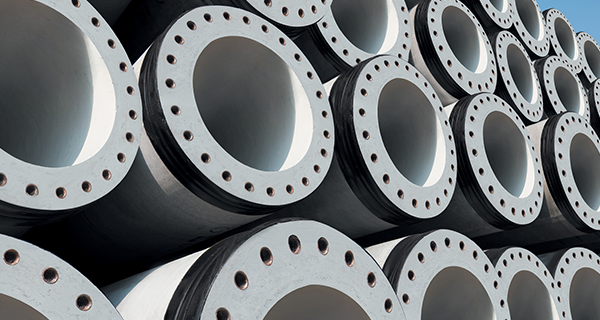 A stack of PHC poles.